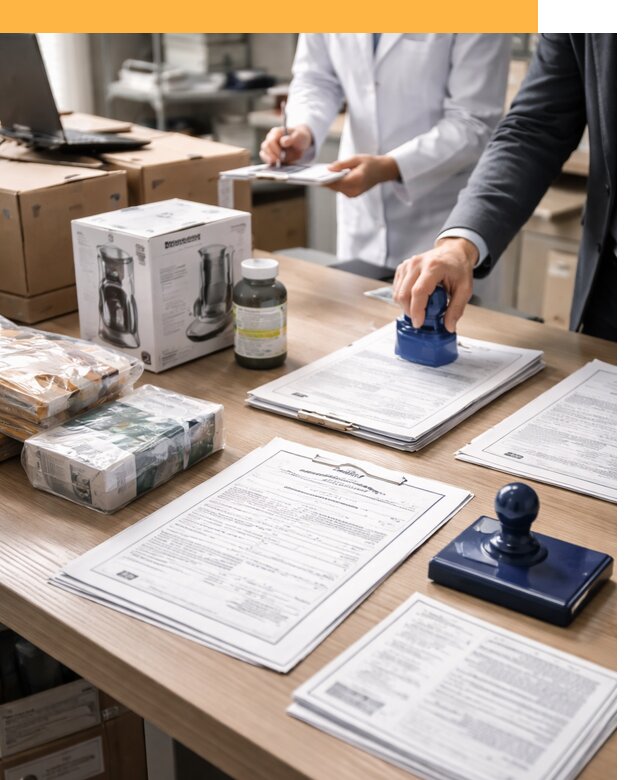 Сертификация импортных товаров от 12242 с таможенным сопровождением